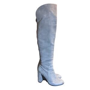Kenneth Cole Jack over the knee tall boots, soft genuine suede gray sz 6 1/2